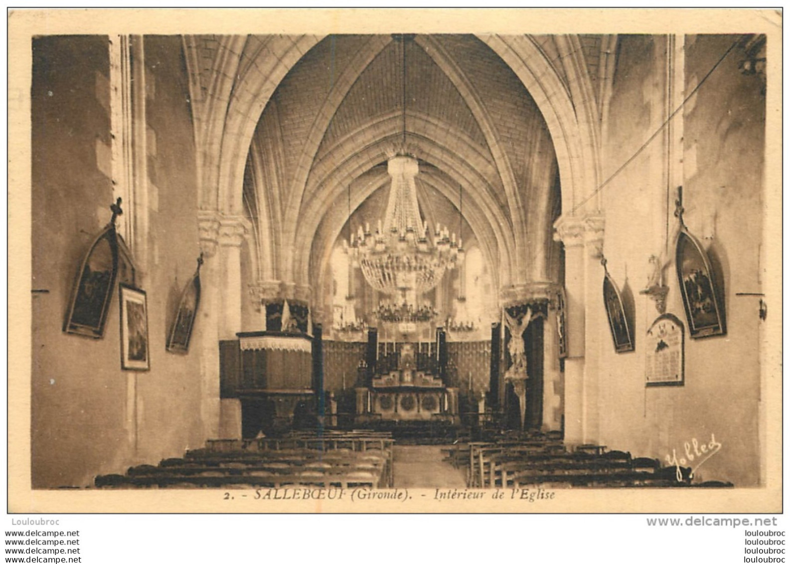 SALLEBOEUF INTERIEUR DE L'EGLISE - Autres & Non Classés