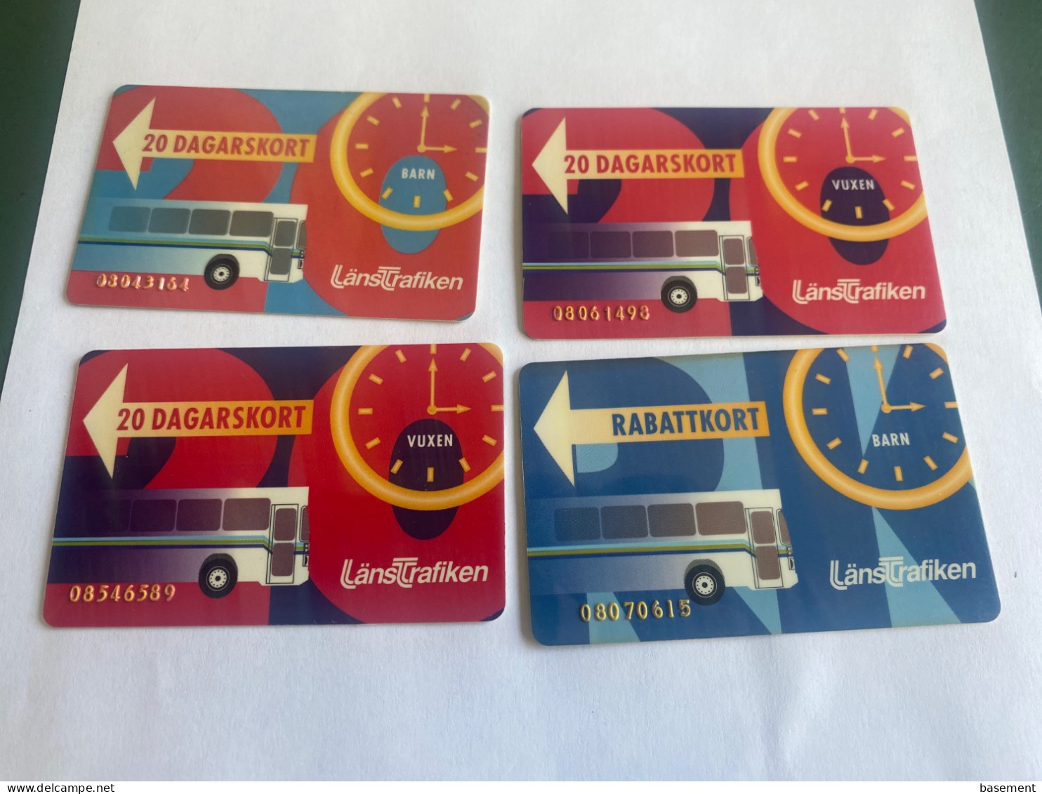 - 5 - Transportcard Sweden Länstrafiken Skaraborgs Län Magnetic 4 Different Cards - Sonstige & Ohne Zuordnung