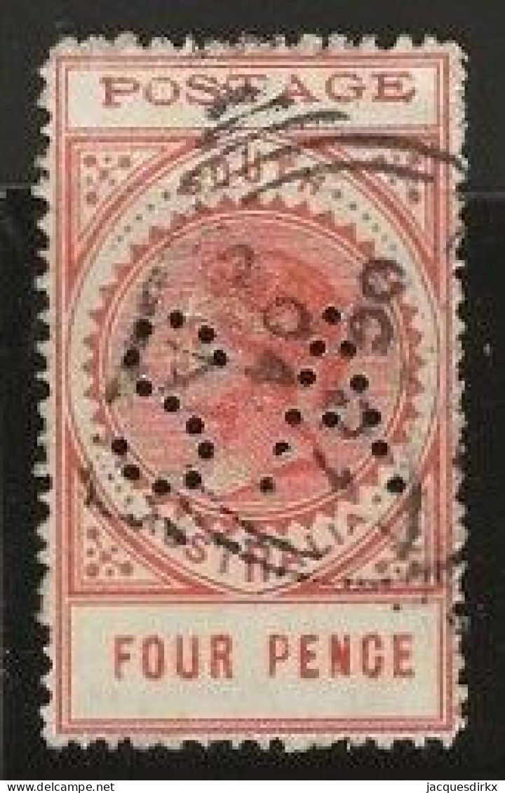 South  Australia     .   SG    .  299   Perfin     .   O      .     Cancelled - Used Stamps