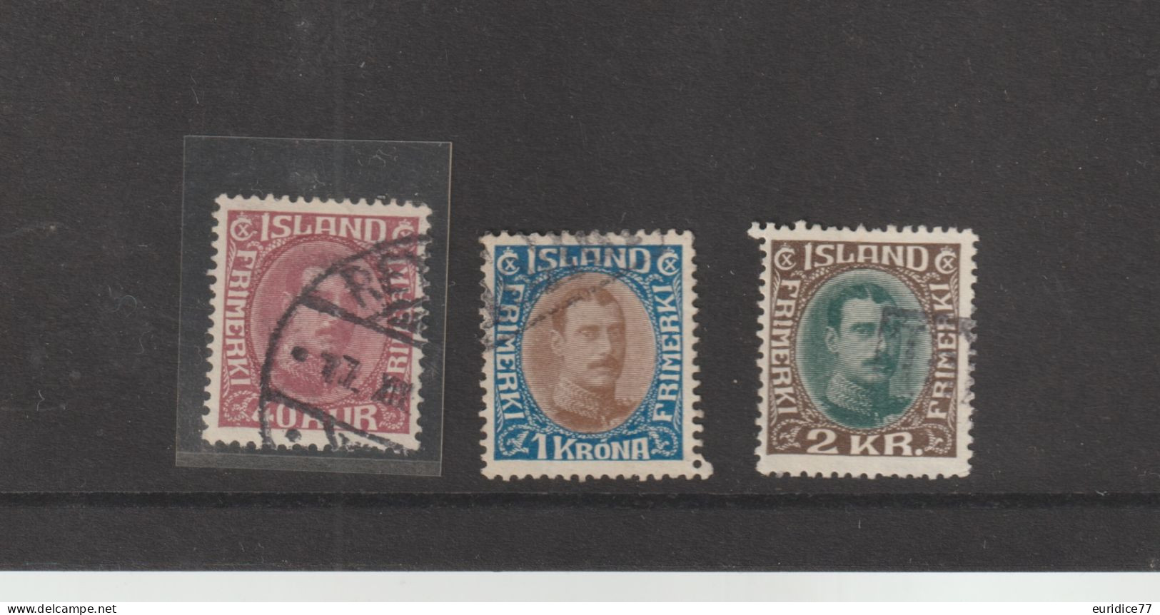 Islande 1931-34 - Yvert 150/52 Oblitere Cote 91€ - Gebraucht