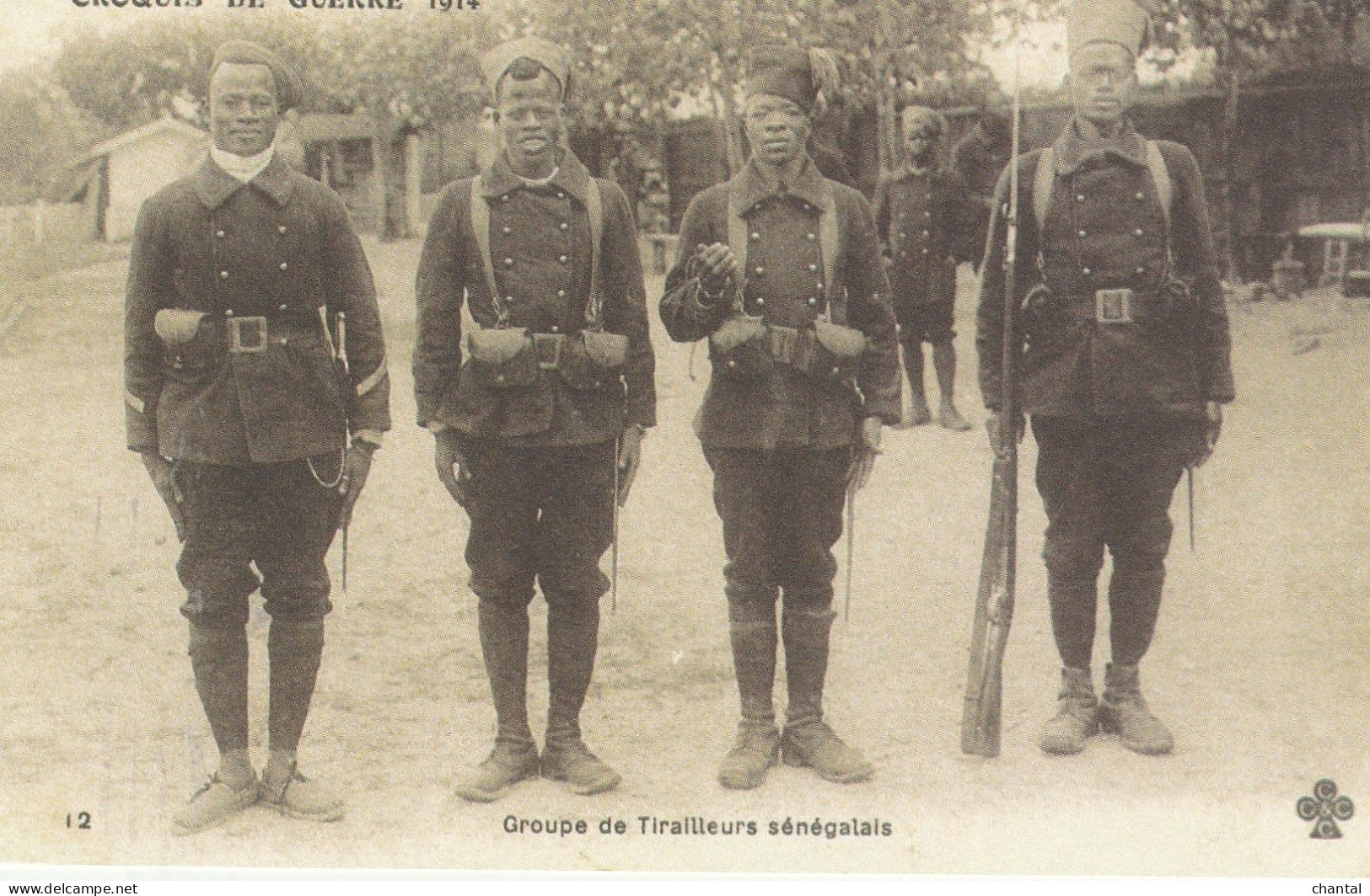 Groupe De Tirailleurs Sénégalais (croquis De Guerre 1914) - Oorlog 1914-18