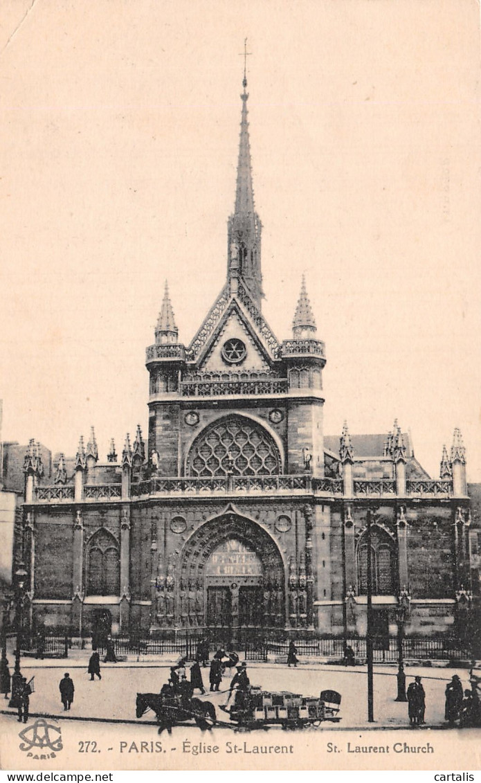 75-PARIS EGLISE SAINT LAURENT-N°4228-H/0025 - Eglises