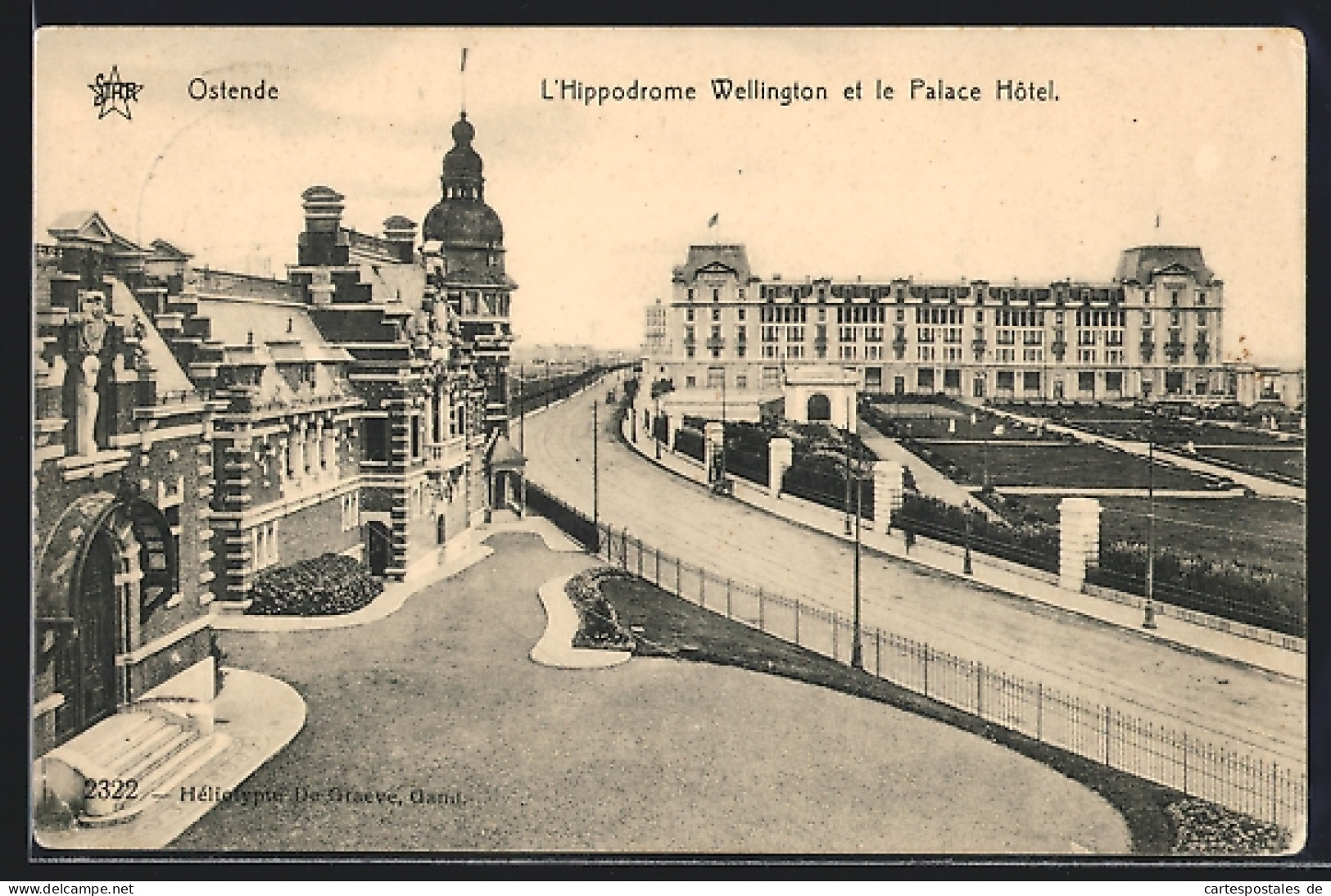 AK Ostende, L`Hippodrome Wellington Et Le Palace Hotel  - Altri & Non Classificati
