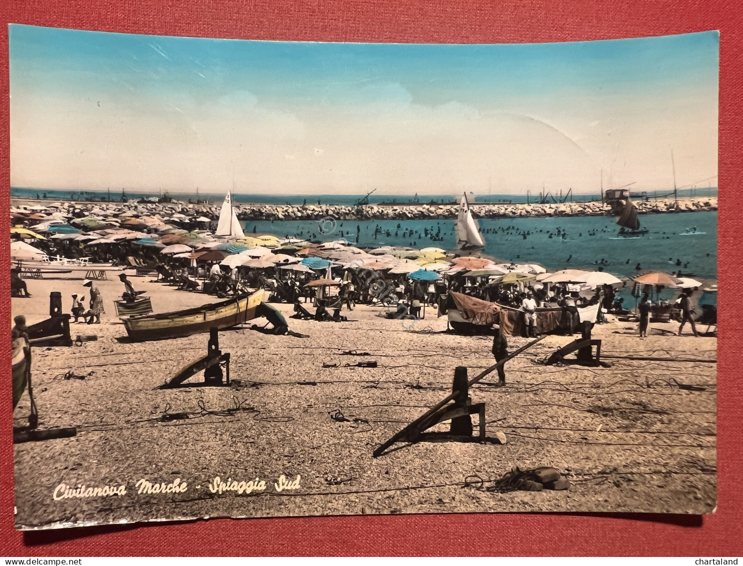 Cartolina - Civitanova Marche ( Macerata ) - Spiaggia Sud - 1960 - Macerata