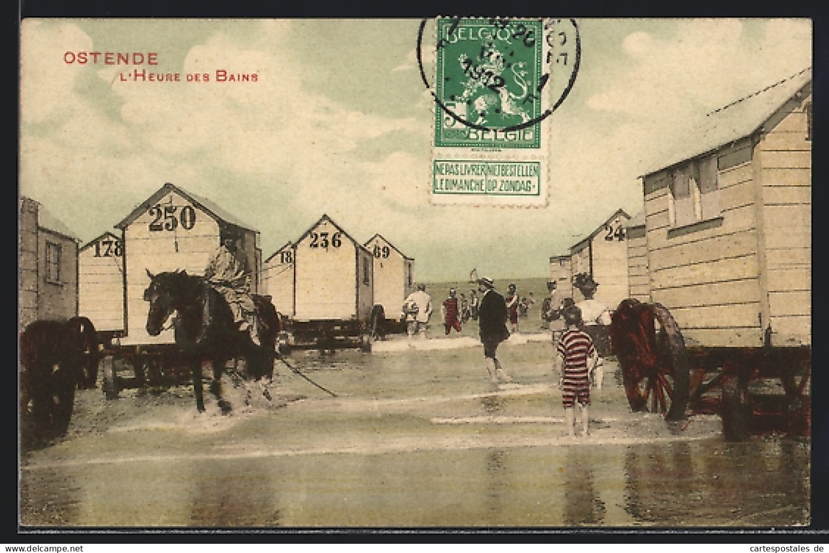 AK Ostende, L`Heure Des Bains  - Sonstige & Ohne Zuordnung