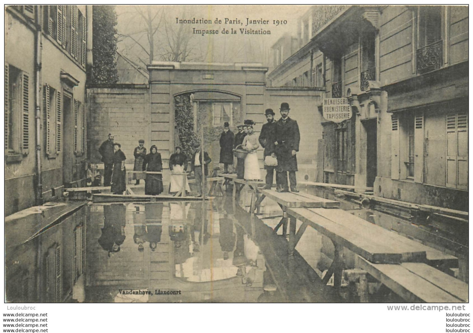 PARIS IMPASSE DE LA VISITATION INONDATION JANVIER 1910 - Paris (07)
