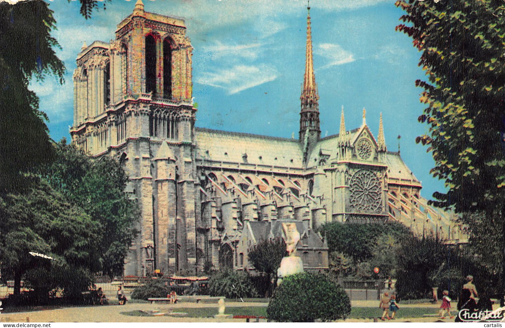 75-PARIS NOTRE DAME ET LE SQUARE VIVIAN-N°4229-D/0039 - Notre Dame De Paris