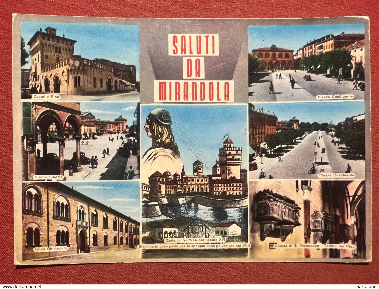 Cartolina - Saluti Da Mirandola ( Modena ) - Vedute Diverse - 1966 - Modena