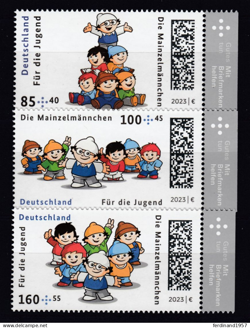 BRD 2023 Mi.3777-3779 Postfrische** Satz- „Die Mainzelmännchen“ MNH - Ungebraucht