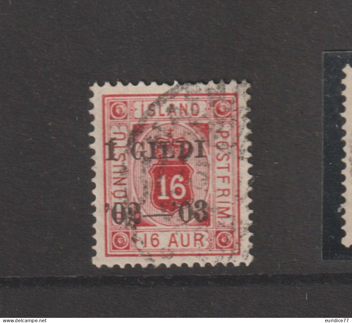 Islande 1902 - Yvert Timbre De Service Yvert 14 Oblitere Cote 50€ - Used Stamps