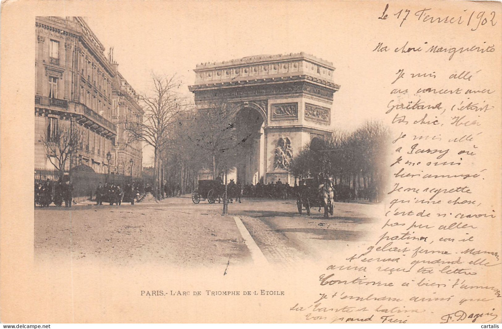75-PARIS L ARC DE TRIOMPHE DE L ETOILE-N°4229-H/0343 - Arc De Triomphe