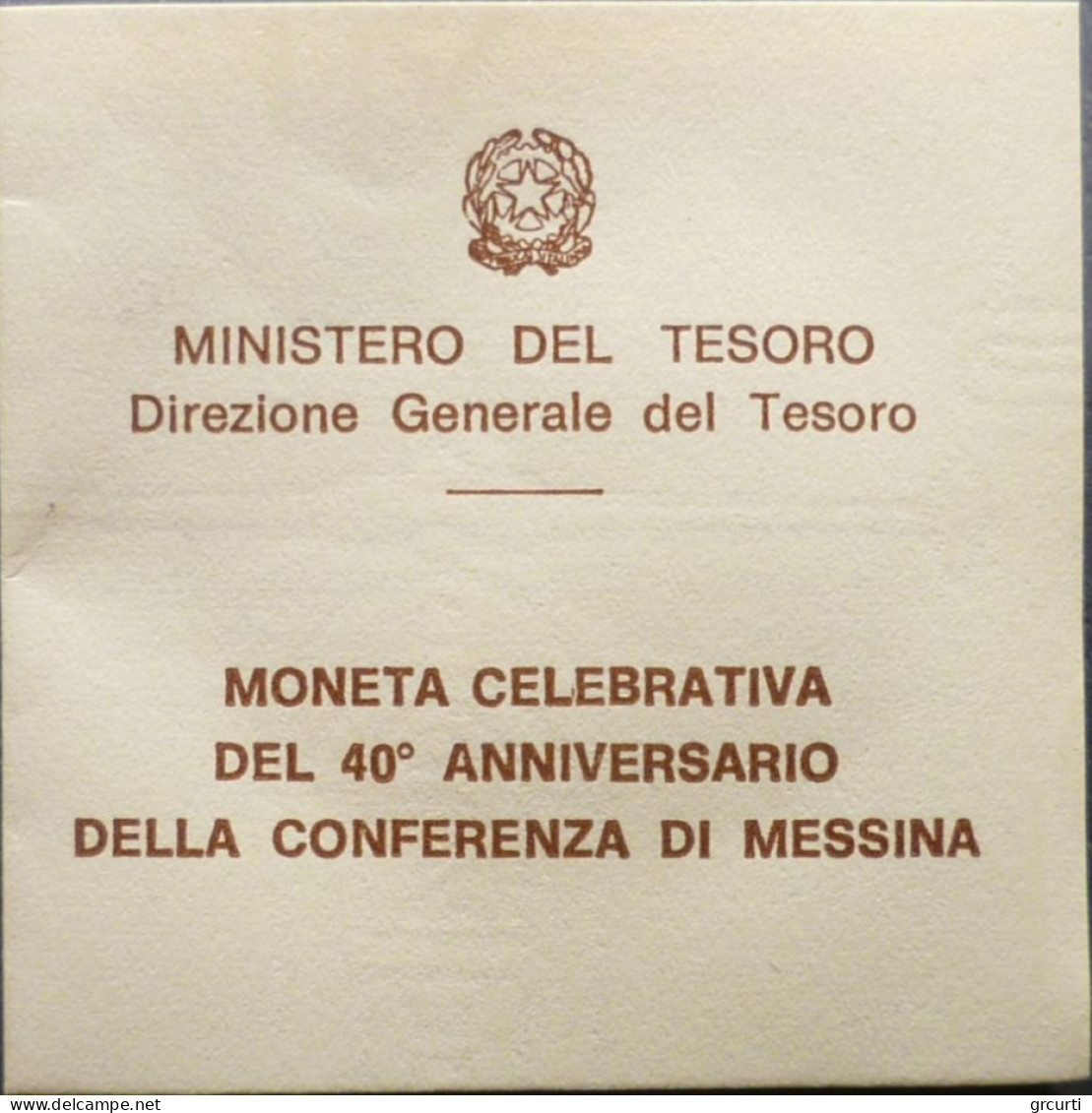 Italia - 10000 Lire 1995 - 40° Conferenza Di Messina - Gig# 465 - KM# 174 - 10 000 Lire