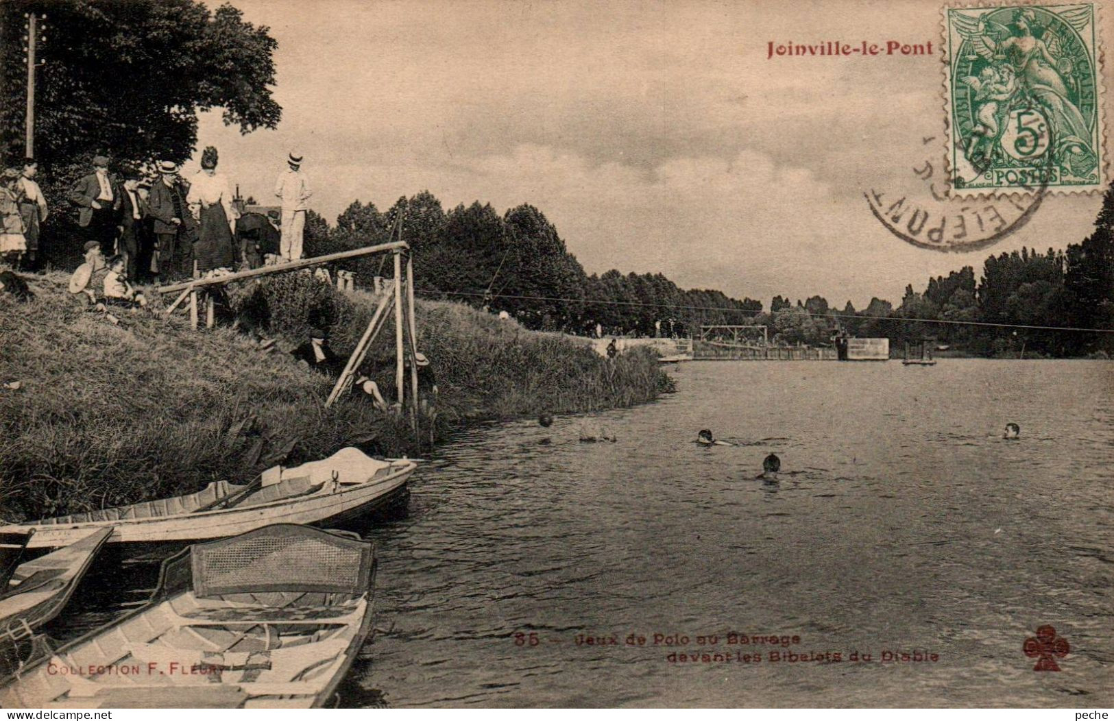 N°2872 W -cpa Joinville Le Pont -jeu De Polo Au Barrage- - Joinville Le Pont