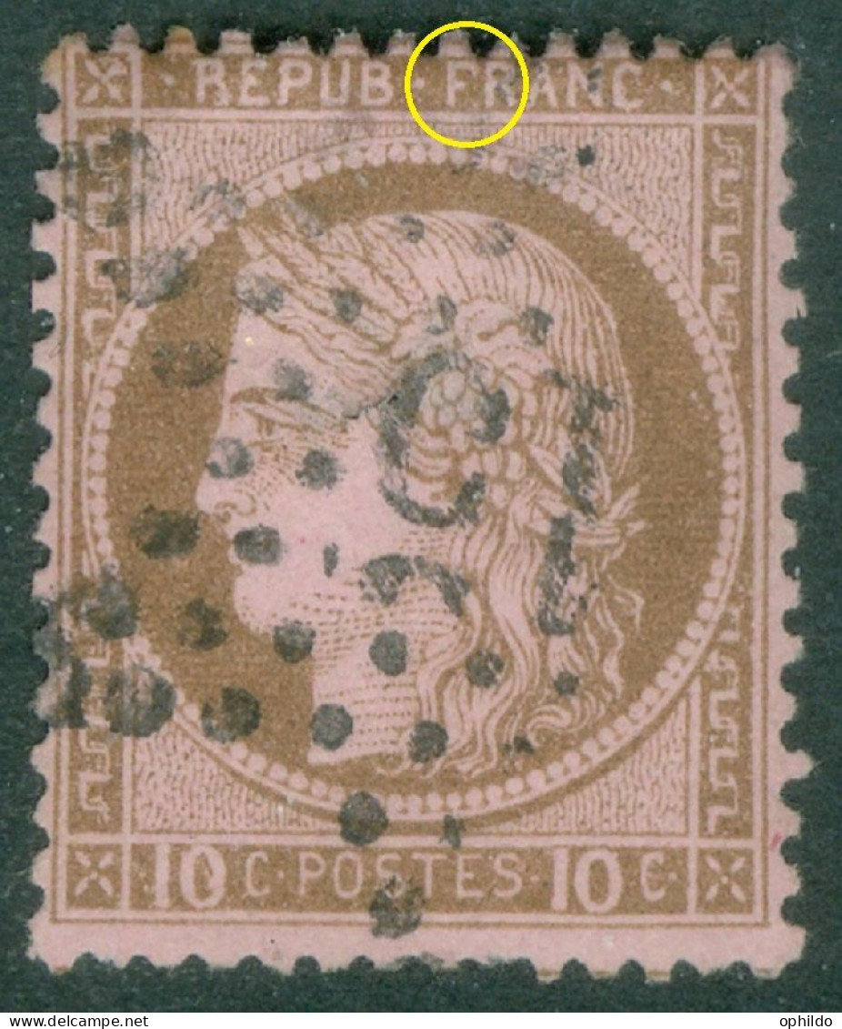 France  54 Ob  Defectueux   Variété   Pranc  - 1871-1875 Ceres