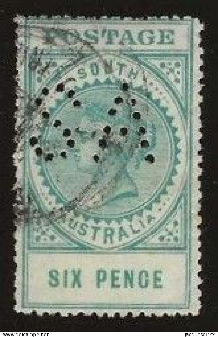 South  Australia     .   SG    .  300    Perfin  .   O      .     Cancelled - Used Stamps