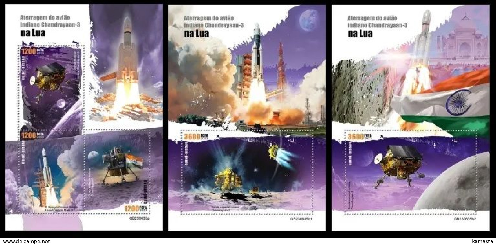 Guinea Bissau 2023 Indian Chandrayaan-3 Landing On The Moon. (635) OFFICIAL ISSUE - Africa