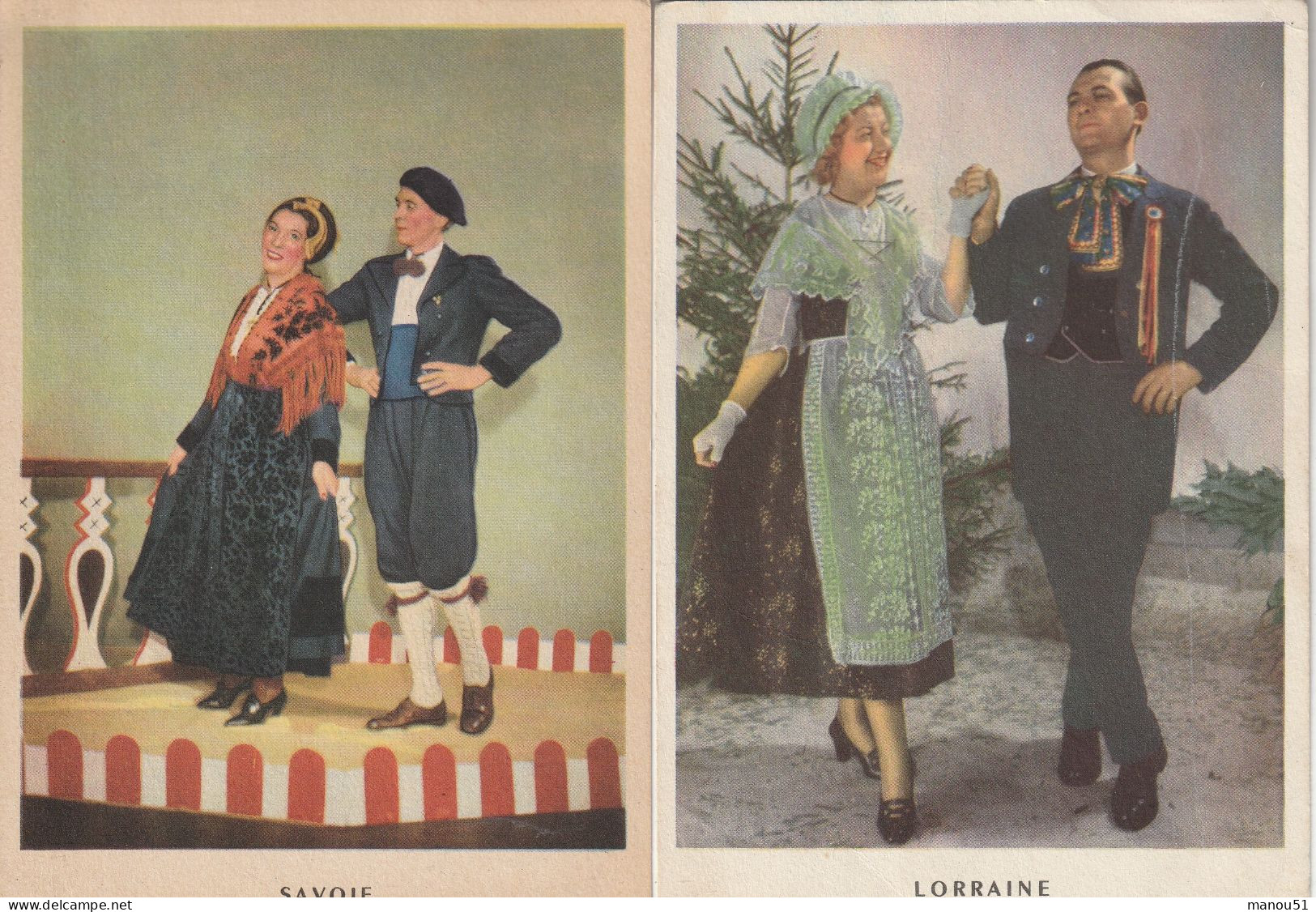 Folklore - 2 CPSM : SAVOIE - LORRAINE - Costumes
