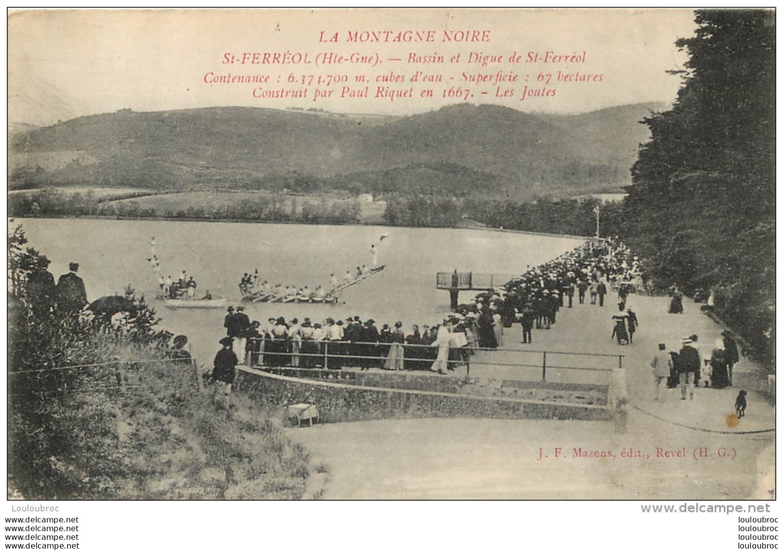 SAINT FERREOL LA MONTAGNE NOIRE BASSIN ET DIGUE - Saint Ferreol