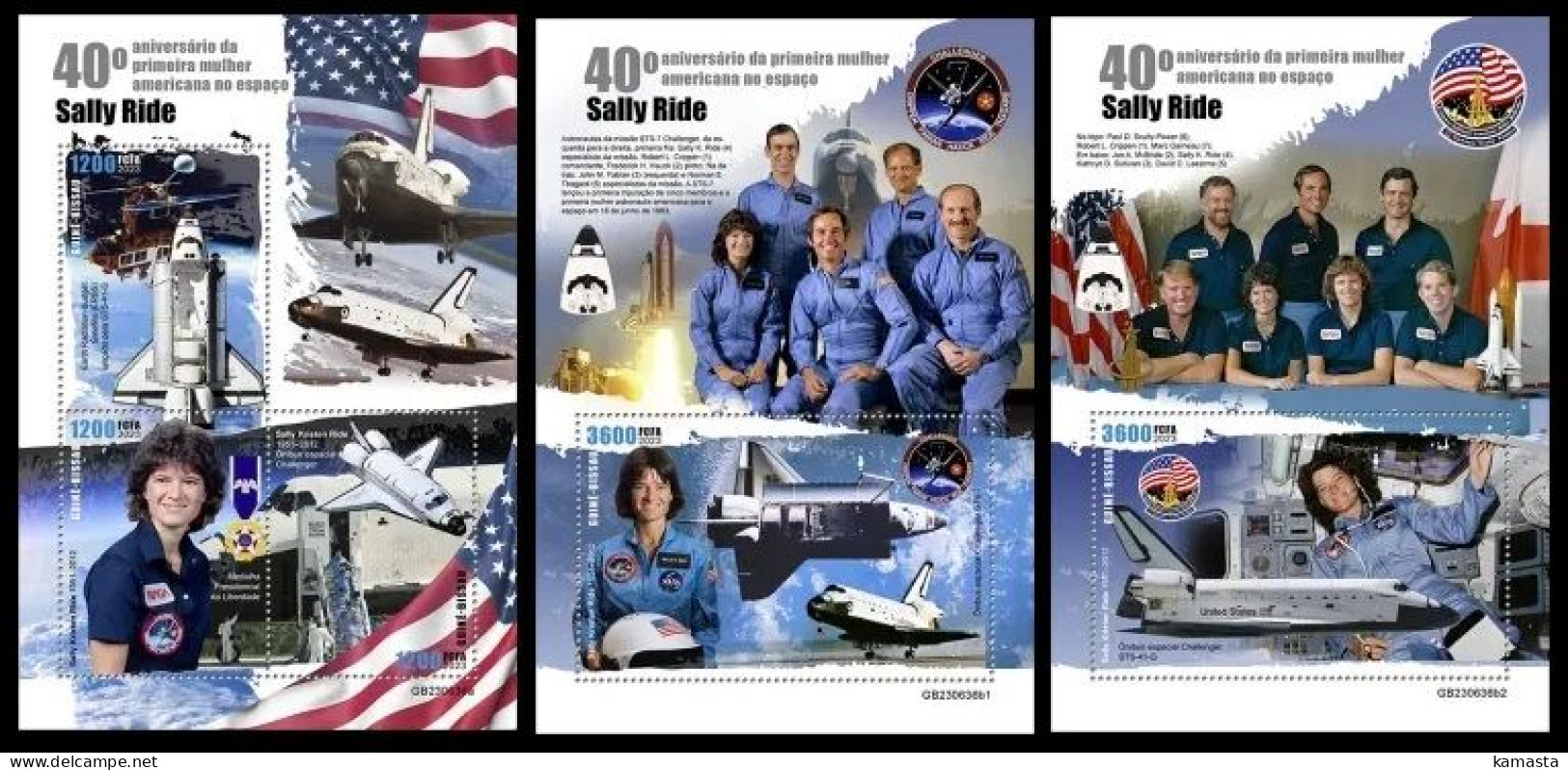 Guinea Bissau 2023 40th Anniversary Of The First American Woman In Space Sally Ride. (636) OFFICIAL ISSUE - Afrika