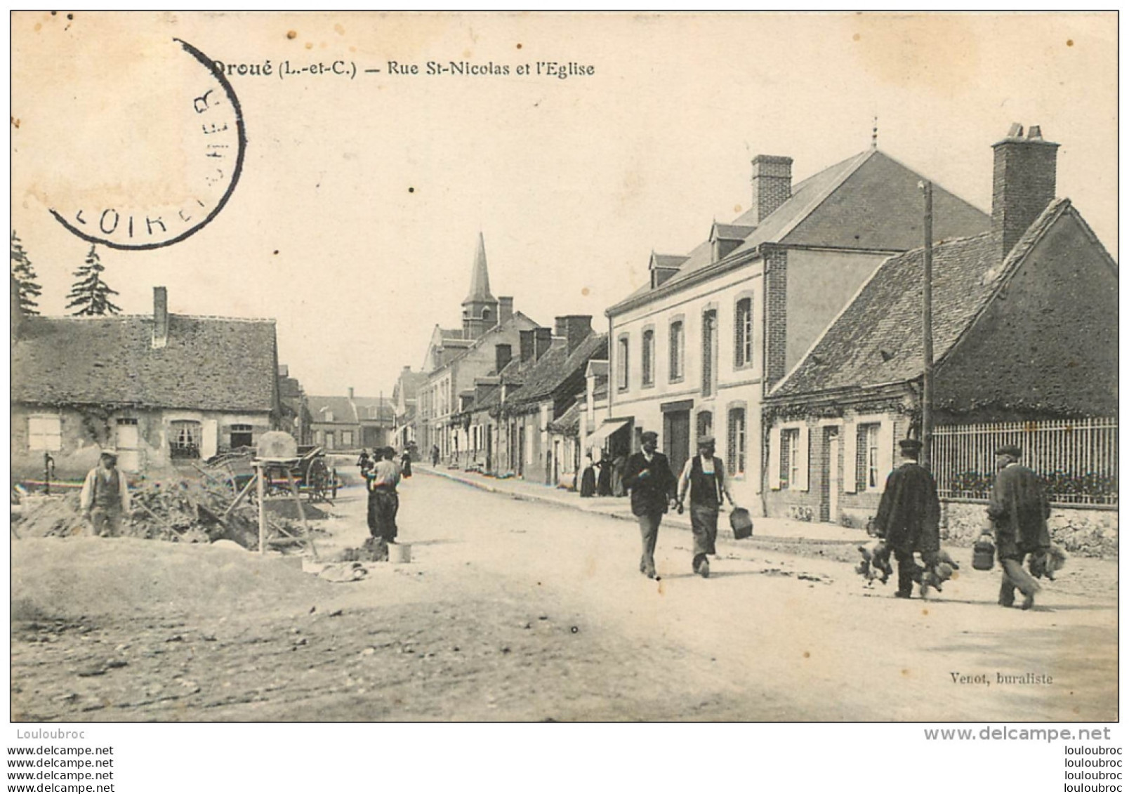 DROUE RUE SAINT NICOLAS ET EGLISE - Droue