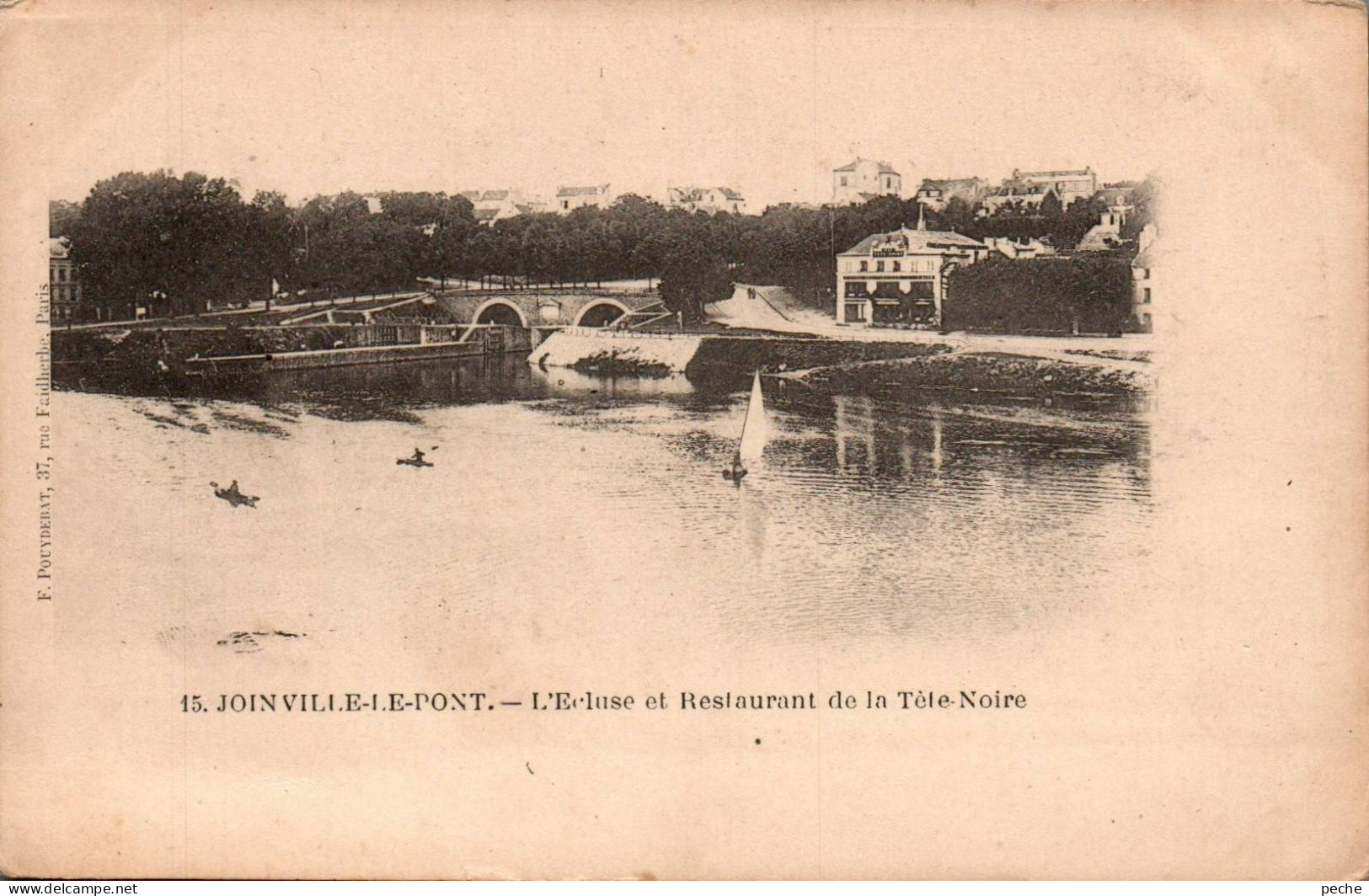 N°2874 W -cpa Joinville Le Pont -l'écluse Et Restaurant De La Tête Noire- - Joinville Le Pont