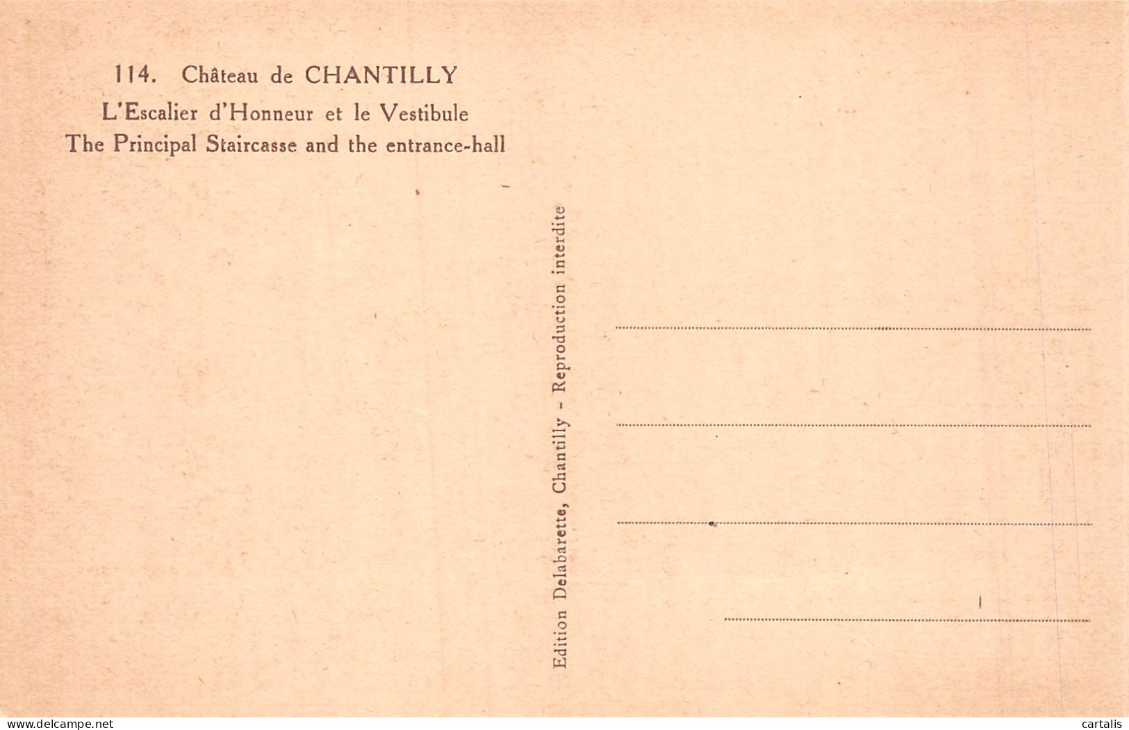 60-CHANTILLY LE CHATEAU-N°4230-D/0091 - Chantilly