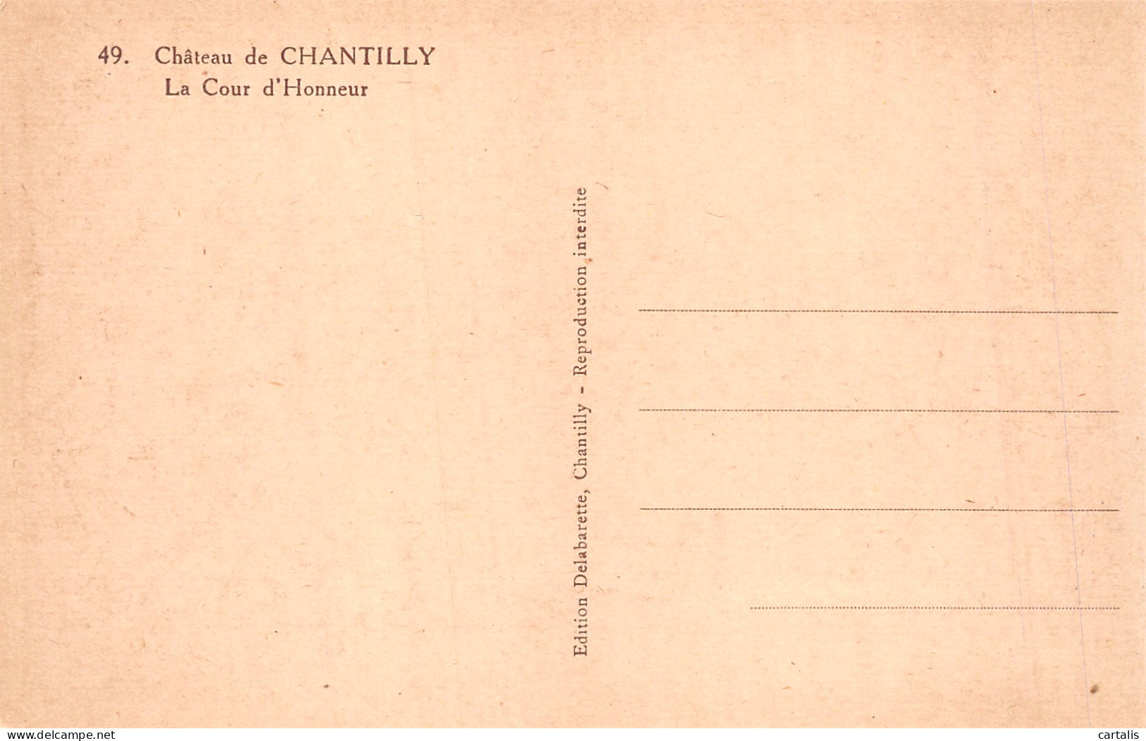 60-CHANTILLY LE CHATEAU-N°4230-D/0093 - Chantilly