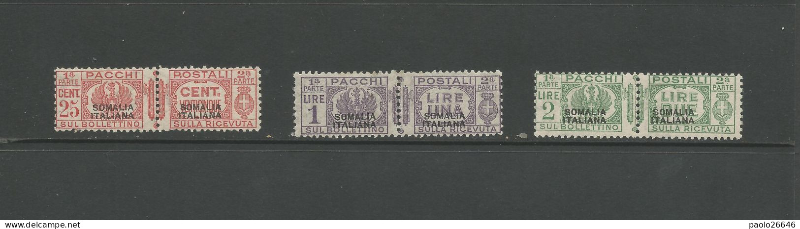 1931 Somalia Pacchi Postali N° 68/70 Serie Completa, MNH** - Somalie
