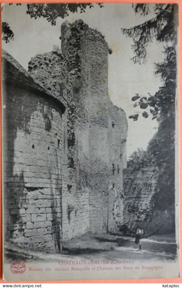 CARTE CHATILLON SUR SEINE - 21 - RUINES DES ANCIENS REMPARTS - SCAN RECTO/VERSO - 8 - Chatillon Sur Seine