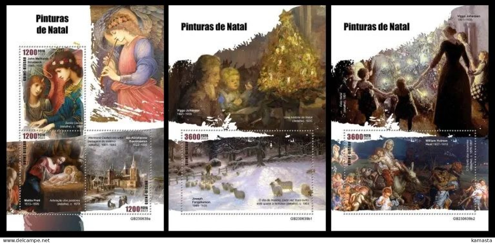 Guinea Bissau 2023 Christmas Paintings. (639) OFFICIAL ISSUE - Andere & Zonder Classificatie