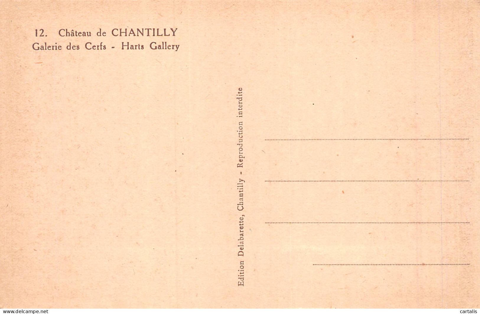 60-CHANTILLY LE CHATEAU-N°4230-G/0025 - Chantilly