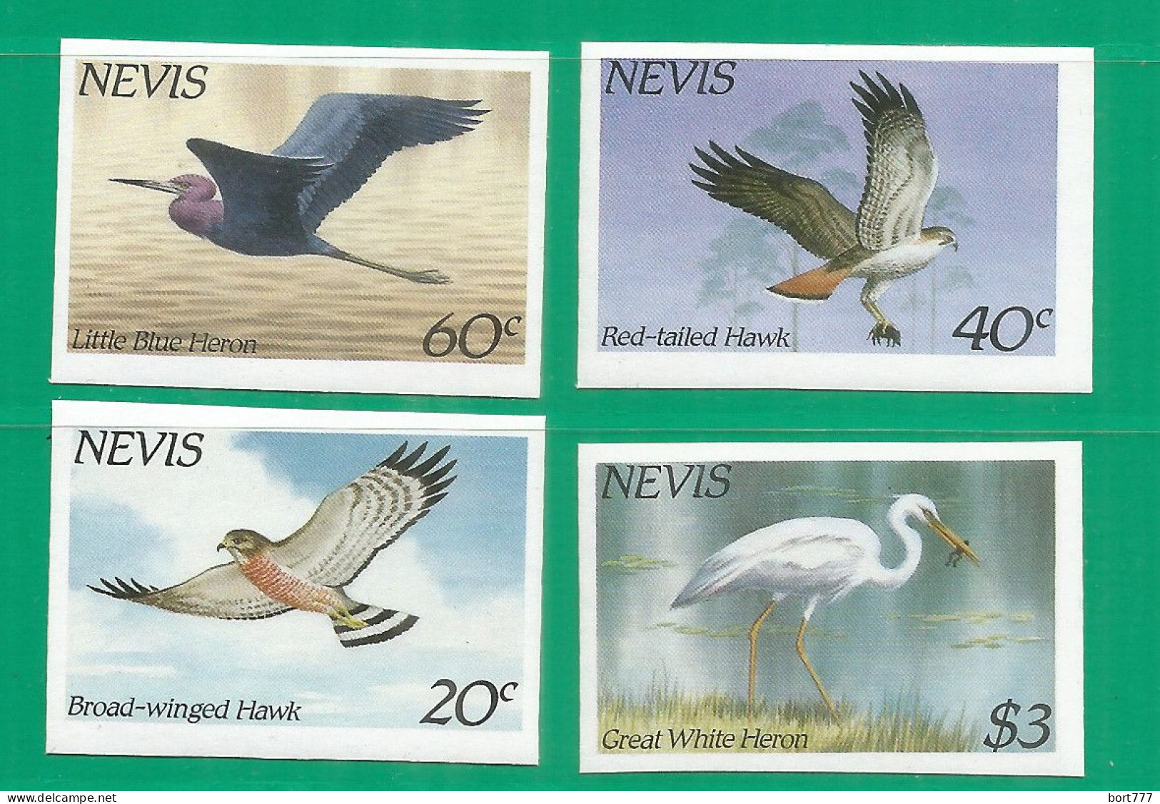 Nevis 1985 Mint Stamps MNH (**) Set Birds Imperf. - Collections, Lots & Séries