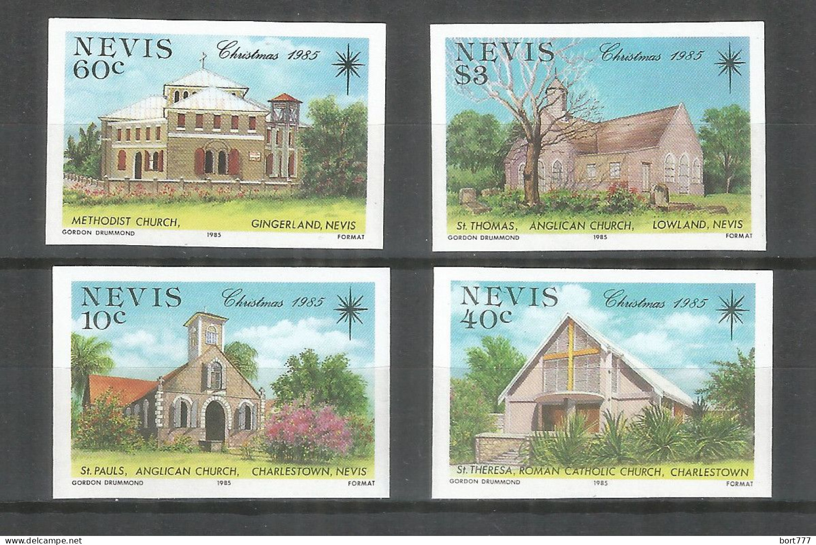 Nevis 1985 Mint Stamps MNH (**) Set  Imperf. - Châteaux