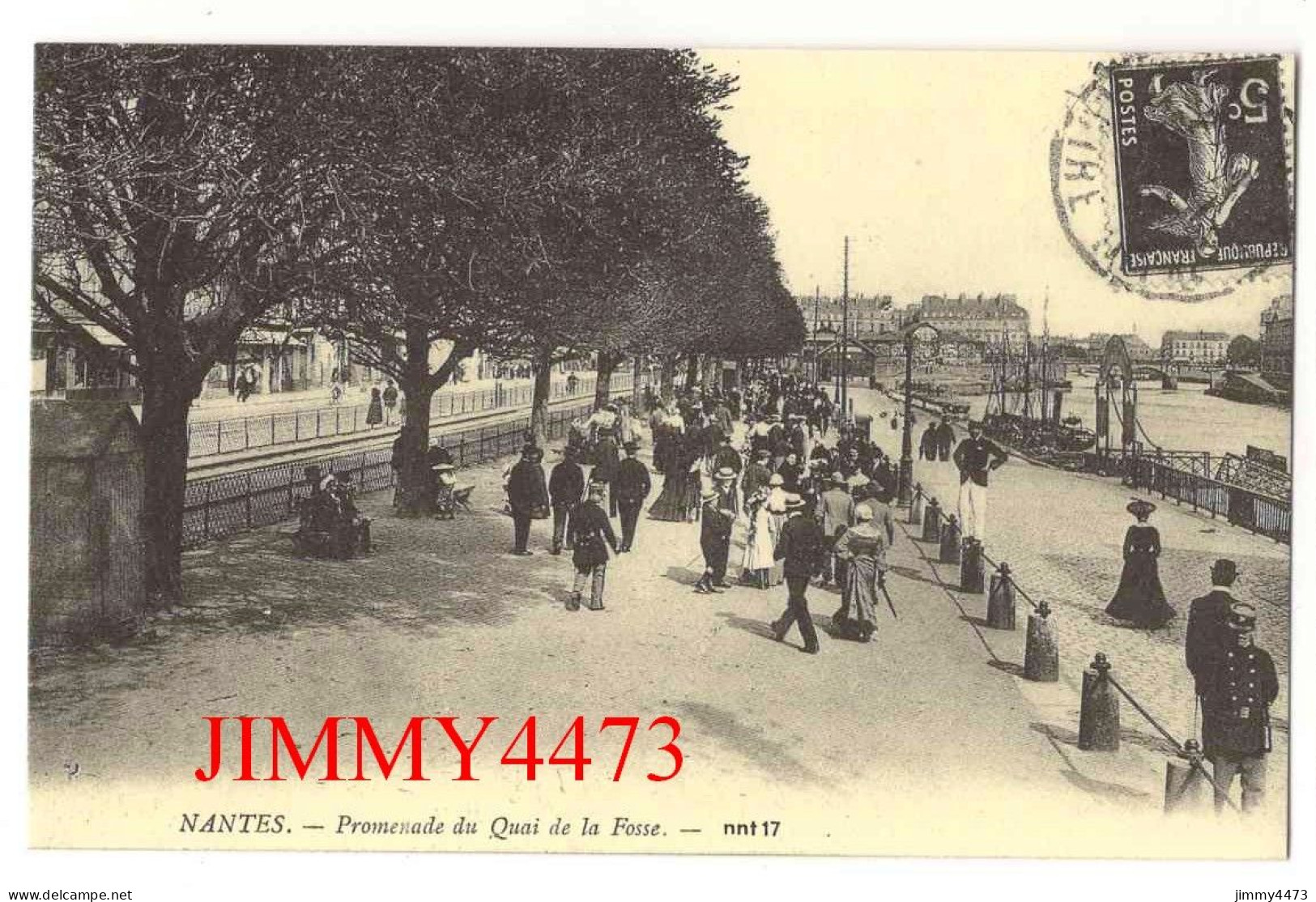 CPA (Repro) En 1900 - NANTES - Promenade Du Quai De La Fosse ( Bien Animée ) - EUREDIS Marseille - Nantes