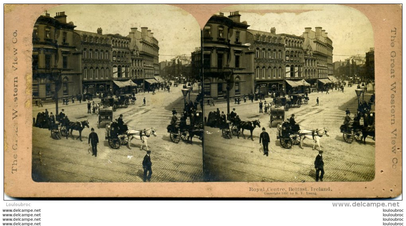 IRLANDE DU NORD BELFAST CARTE STEREO SUR CARTON  ROYAL CENTRE BELFAST - Antrim