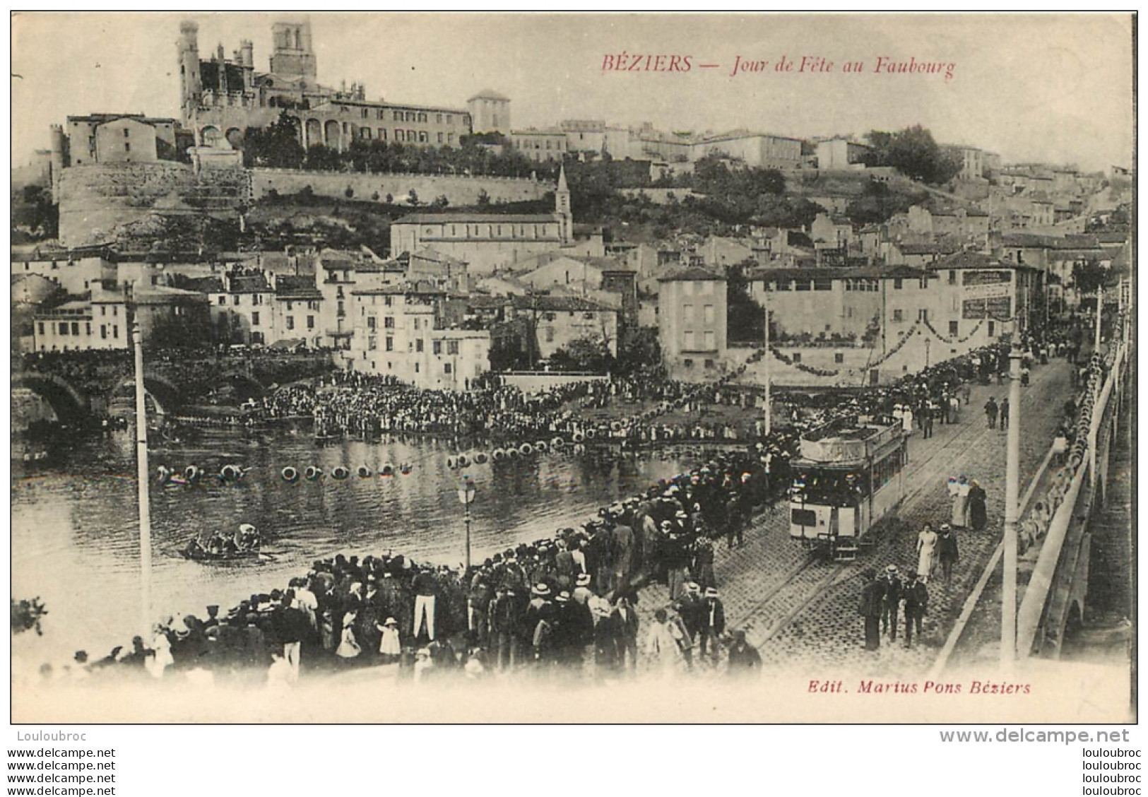 BEZIERS  JOUR DE FETE AU FAUBOURG - Beziers