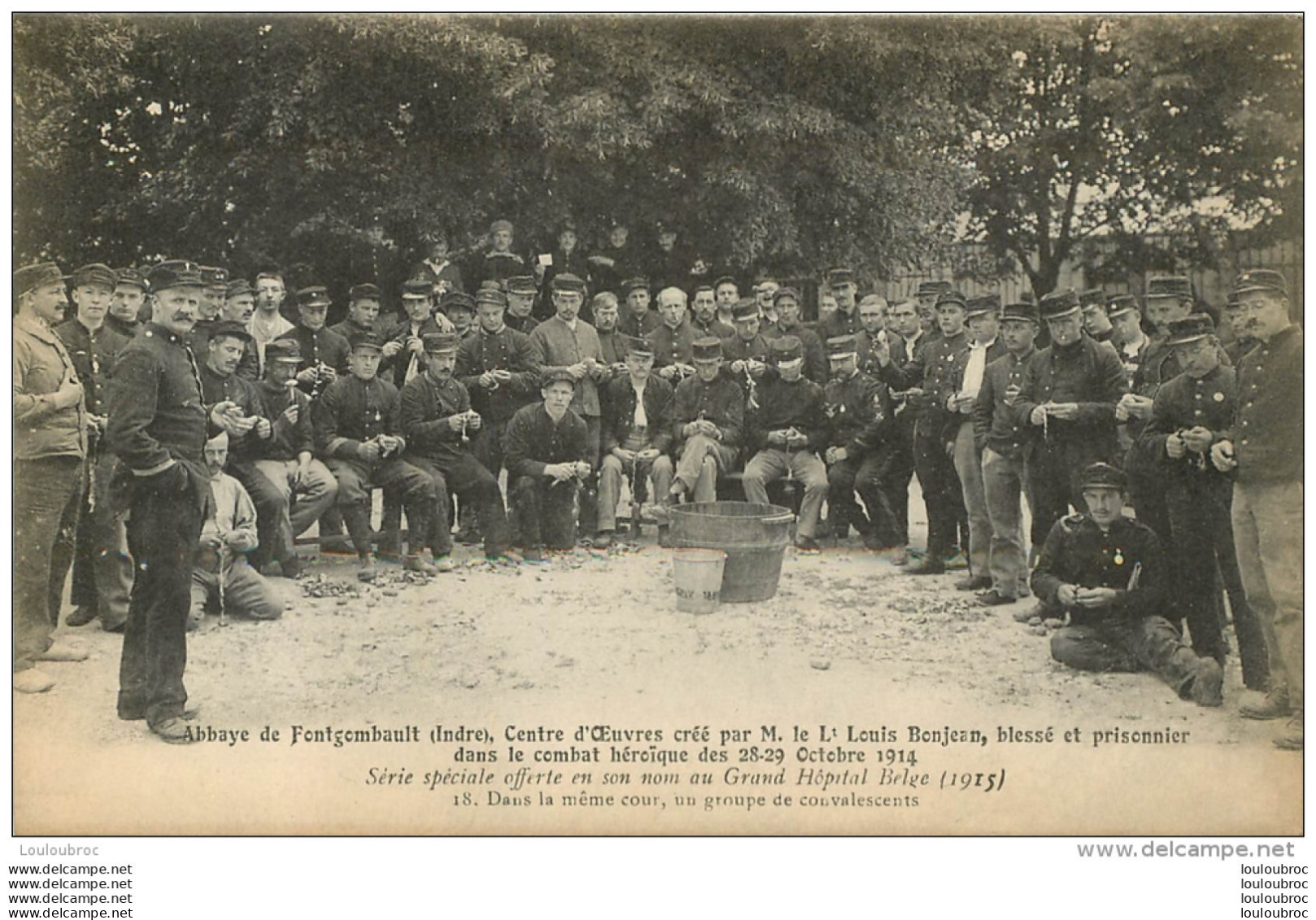ABBAYE DE FONTGOMBAULT CENTRE D'OEUVRES CREE PAR MR LOUIS BONJEAN BLESSE ET PRISONNIER EN 1914 - Autres & Non Classés