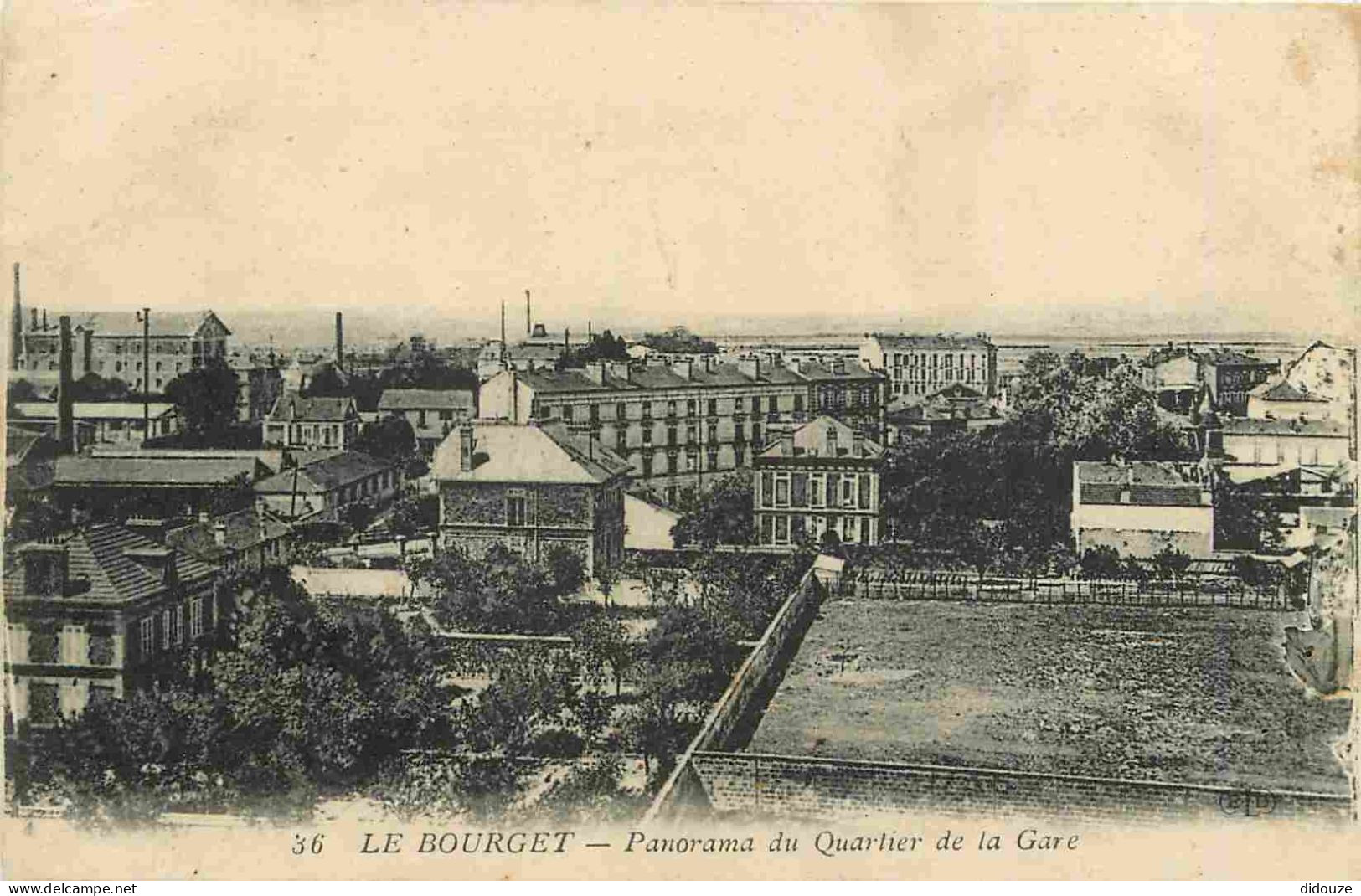 93 - Le Bourget - Panorama Du Quartier De La Gare - Correspondance - CPA - Voyagée En 1917 - Voir Scans Recto-Verso - Le Bourget