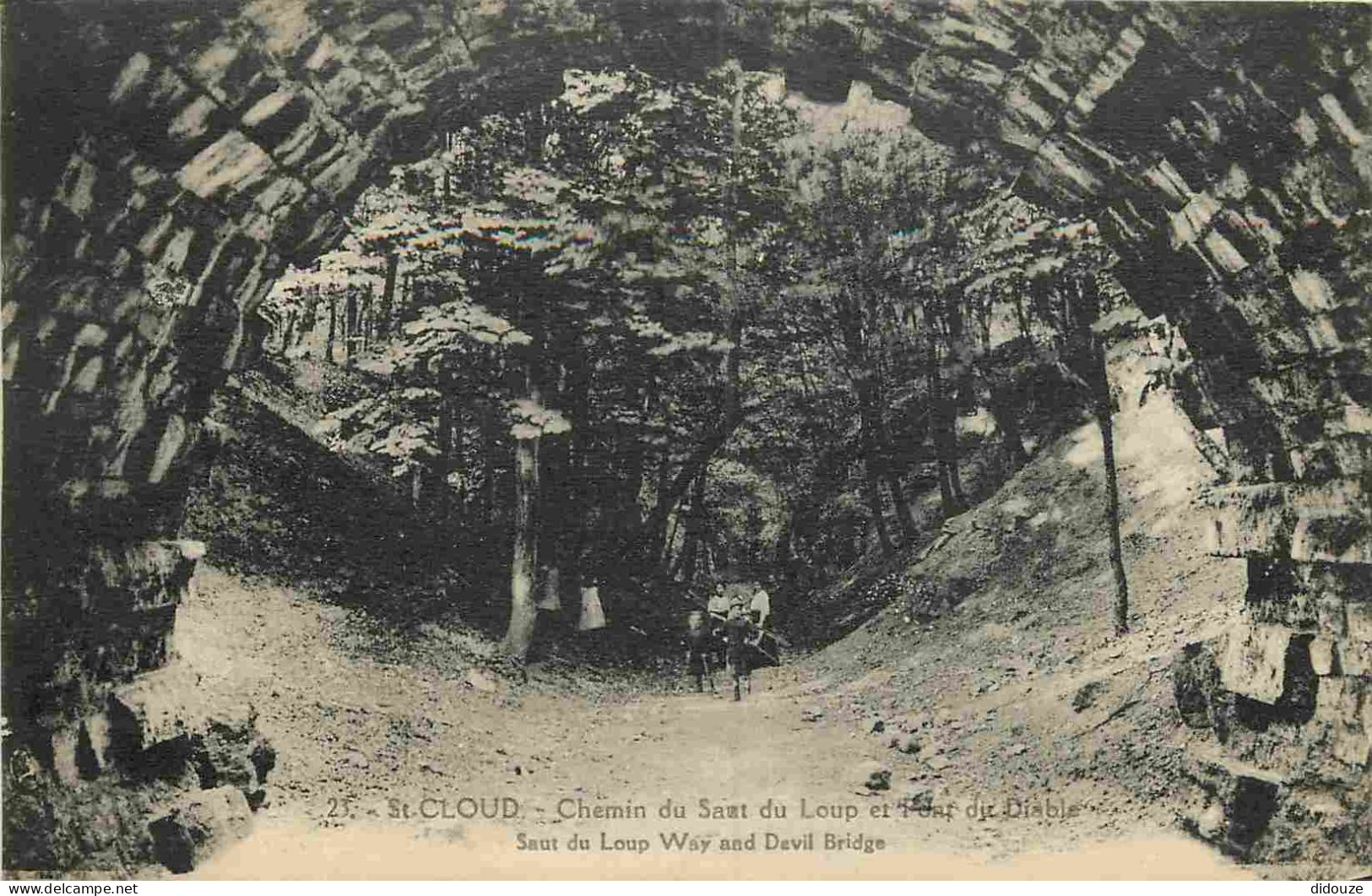 92 - Saint Cloud - Chemin Du Saut Du Loup Et Pont Du Diable - Animée - CPA - Voir Scans Recto-Verso - Saint Cloud
