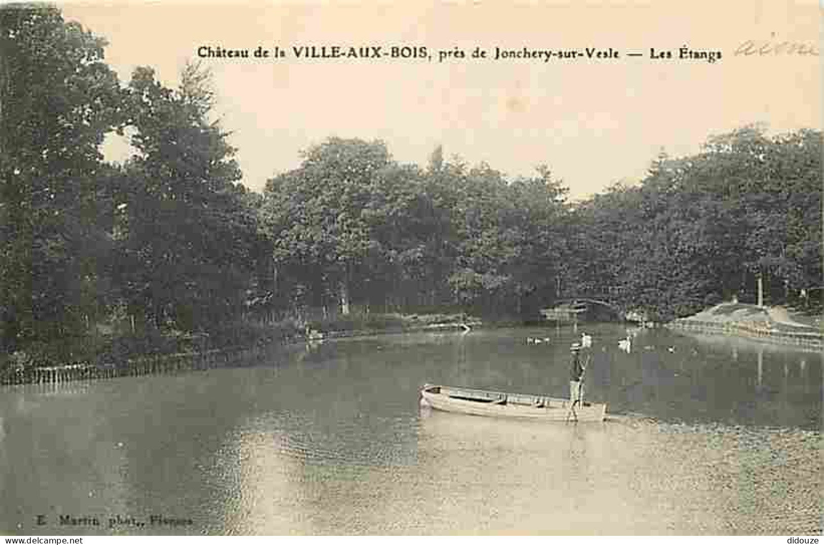10 - Jonchery Sur Vesle - Château De La Ville Aux Bois Près De Jonchery Sur Vesles - Animée - Canotage - Correspondance  - Sonstige & Ohne Zuordnung