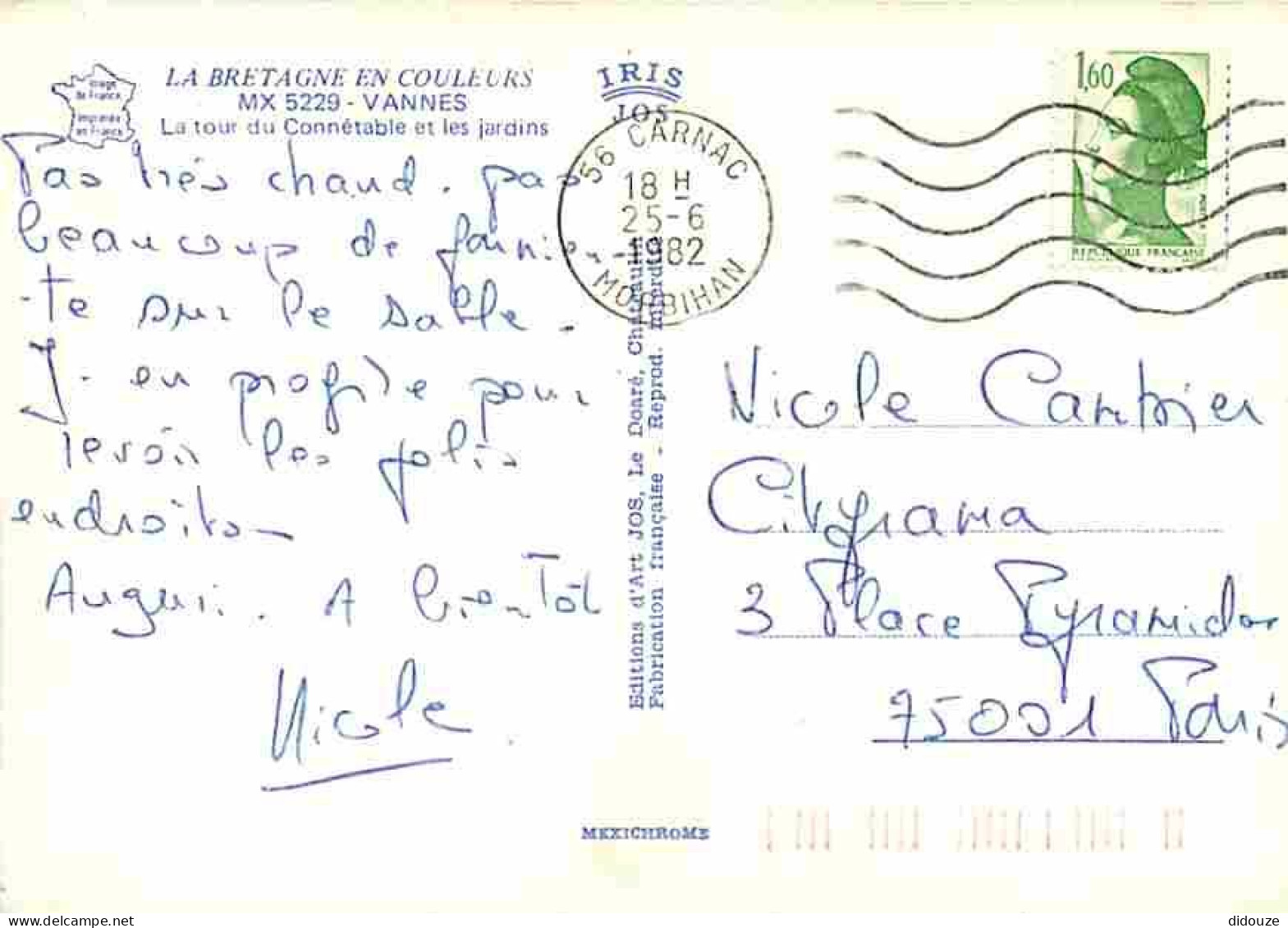 56 - Vannes - La Tour Du Connétable Et Les Jardins - Fleurs - CPM - Voir Scans Recto-Verso - Vannes