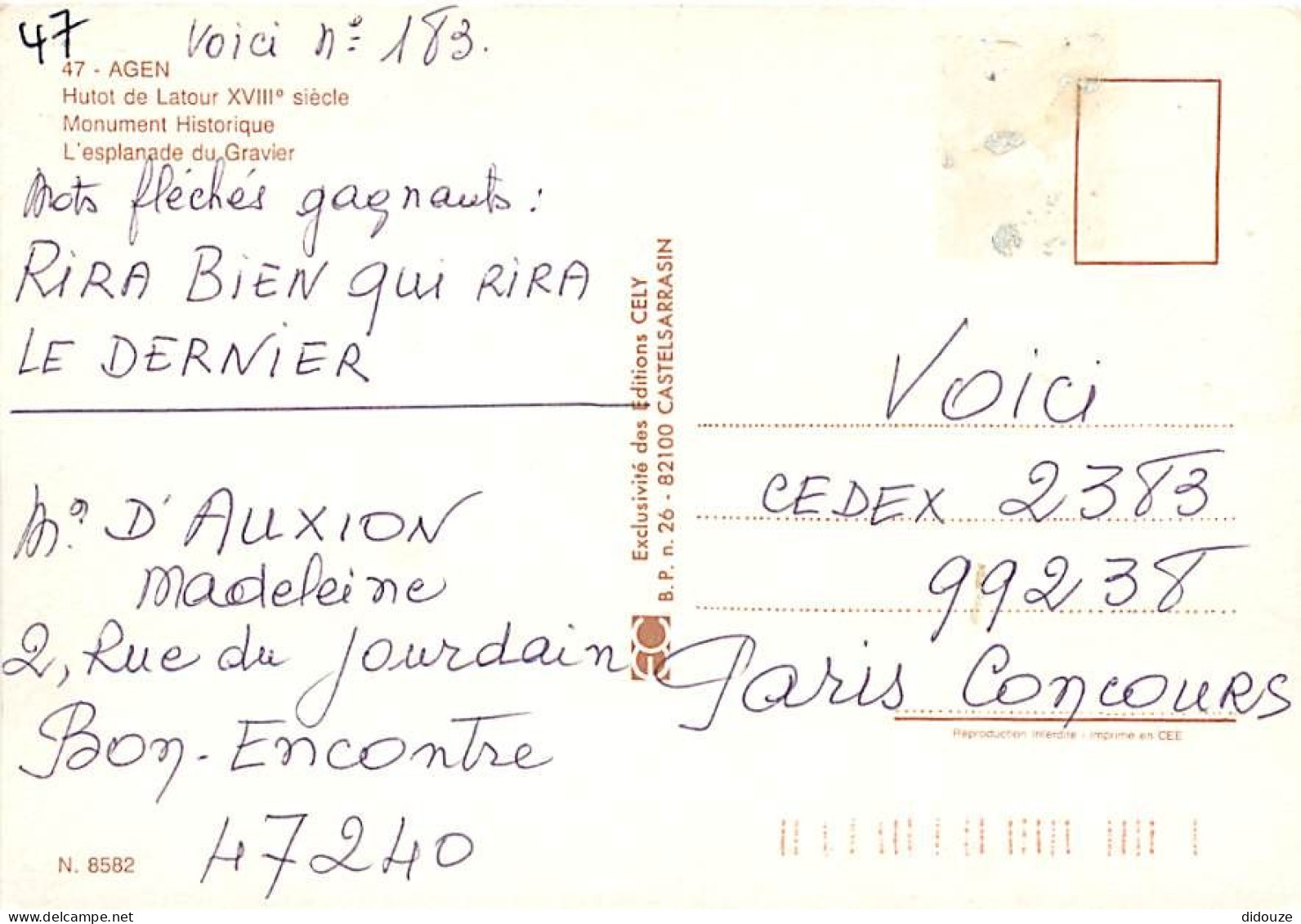 47 - Agen - Multivues - Fleurs - CPM - Voir Scans Recto-Verso - Agen