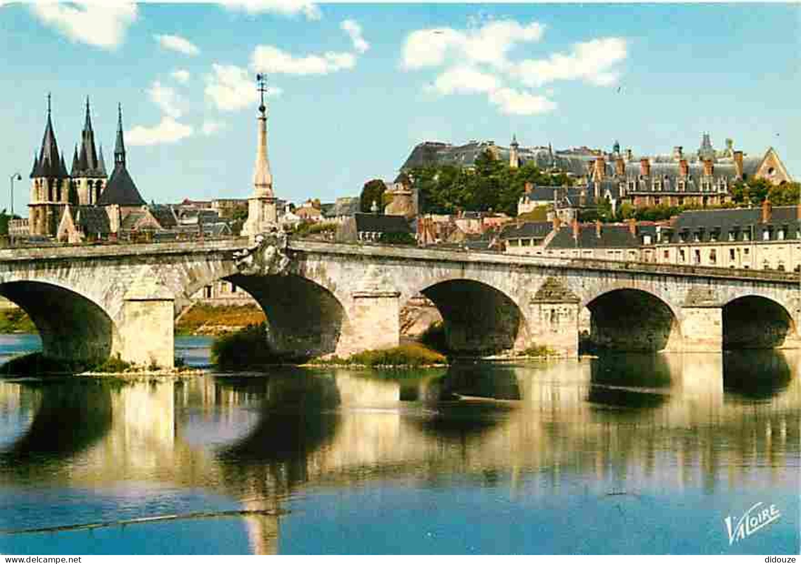 41 - Blois - Le Pont Sur La Loire - A Gauche L'église Saint-Nicolas - A Droite La Façade Louis XII Du Château - Carte Ne - Blois