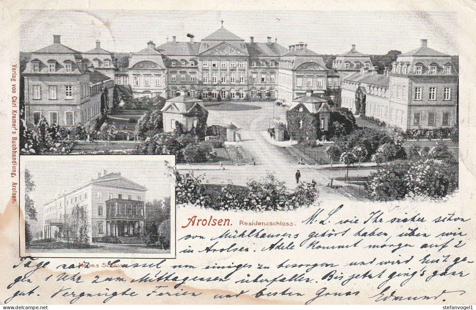 Bad Arolsen Gel. 1908   Schloß - Bad Arolsen