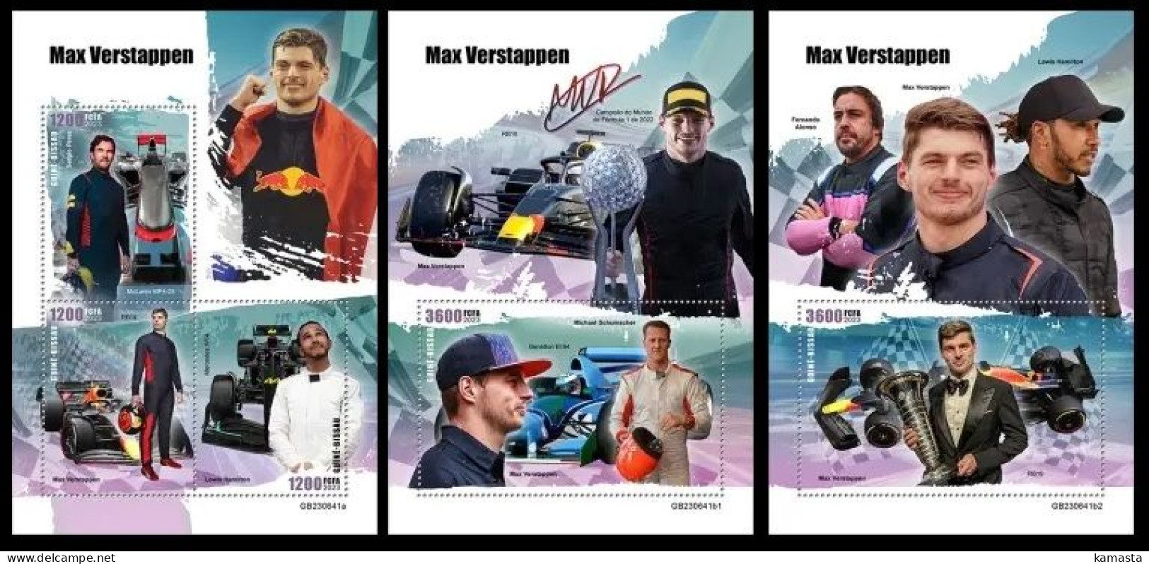 Guinea Bissau 2023 Max Verstappen. (641) OFFICIAL ISSUE - Automobile