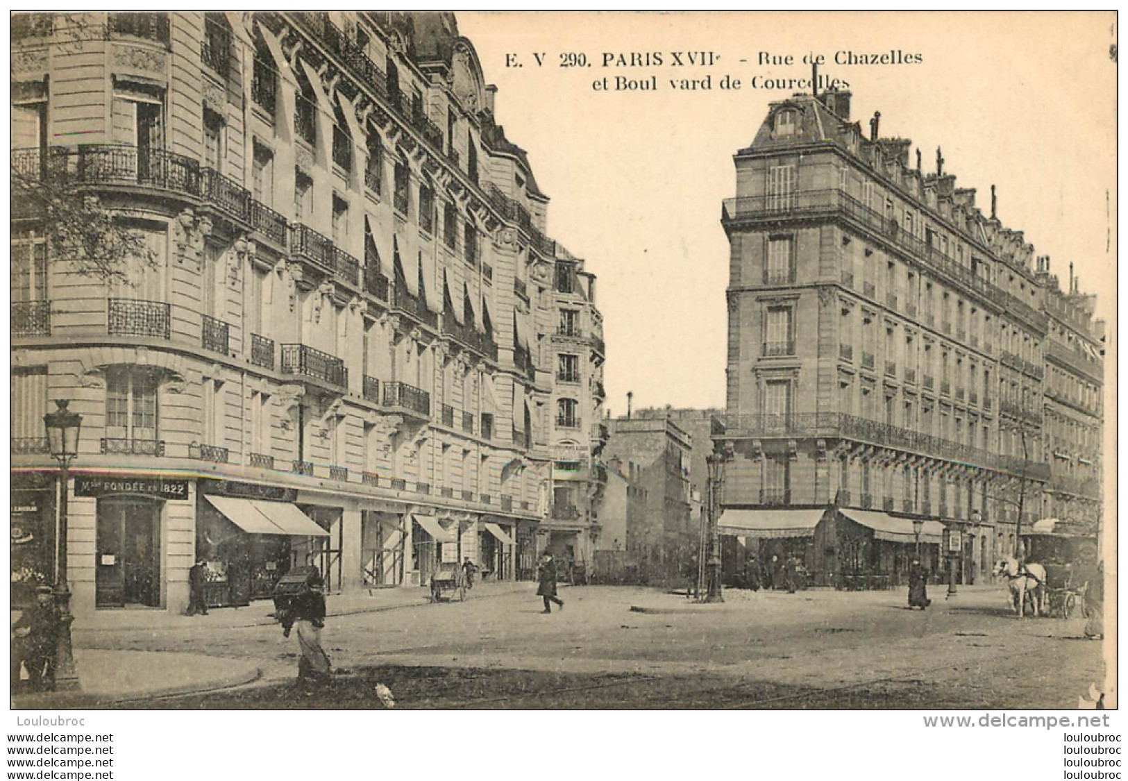 RARE PARIS  XVII RUE DE CHAZELLES ET BOULEVARD DE COURCELLES - Arrondissement: 17