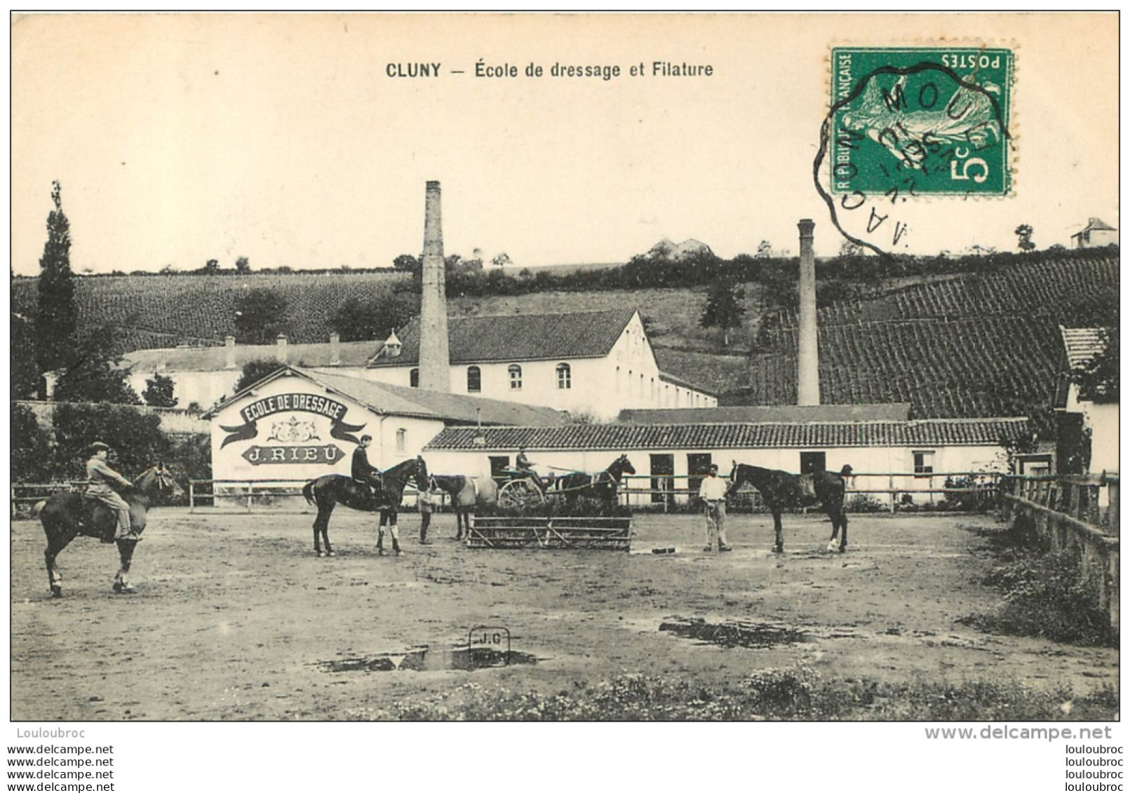 CLUNY ECOLE DE DRESSAGE J.  RIEU ET FILATURE - Cluny