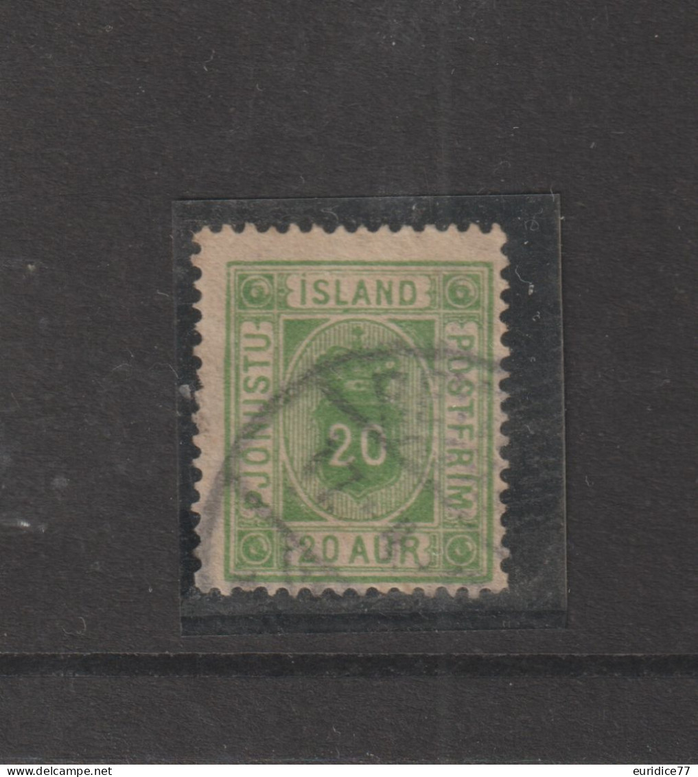 Islande 1876-1901 - Yvert Timbre De Service Yvert 8 Oblitere - Oblitérés