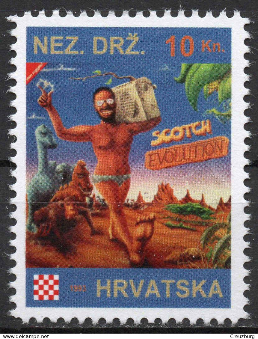 Scotch - Briefmarken Set Aus Kroatien, 16 Marken, 1993. Unabhängiger Staat Kroatien, NDH. - Croatia