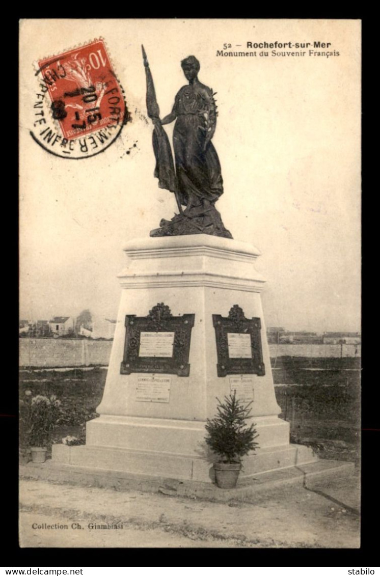 17 - ROCHEFORT-SUR-MER - MONUMENT DU SOUVENIR FRANCAIS - Rochefort